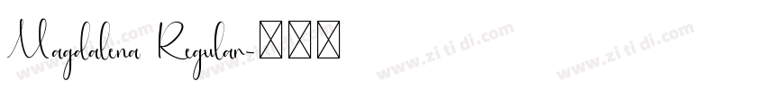 Magdalena Regular字体转换